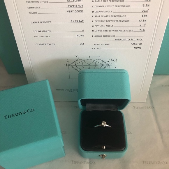 Tiffany & Co. Solitaire Diamond Ring - Picture 1 of 7
